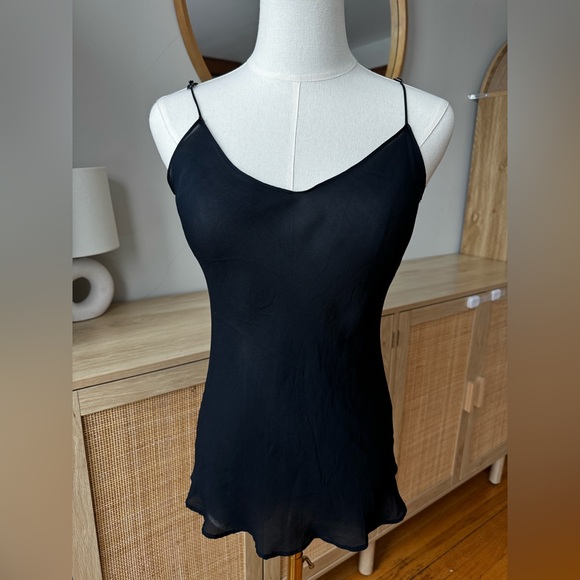 Nili Lotan Tops - Nili Lotan | Sheer Black Camisole